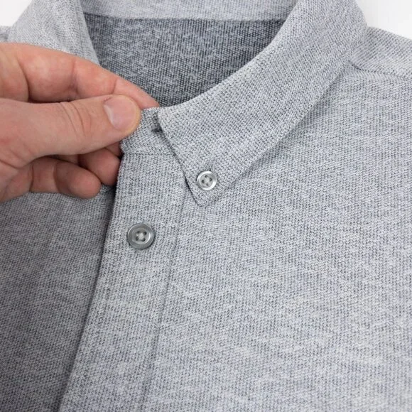 Vuori Gray Modern Casual Button Down Shirt - Picture 4 of 11